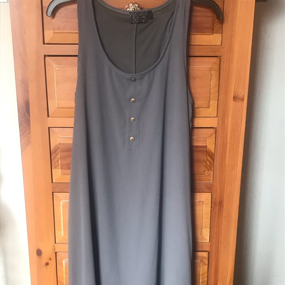 Gray lined high low dress🕊🌿